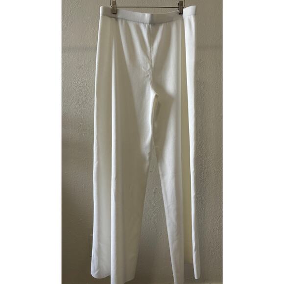 Misook Pants - Misook Womens Knit Pants Wide Leg Size XL White Preppy Coastal